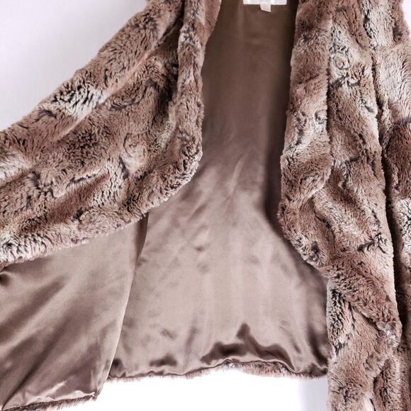 Fabulous Furs Faux Fur Vest Womens 3X Brown Super Soft Wrap Lined Cozy Layering - Picture 3 of 10